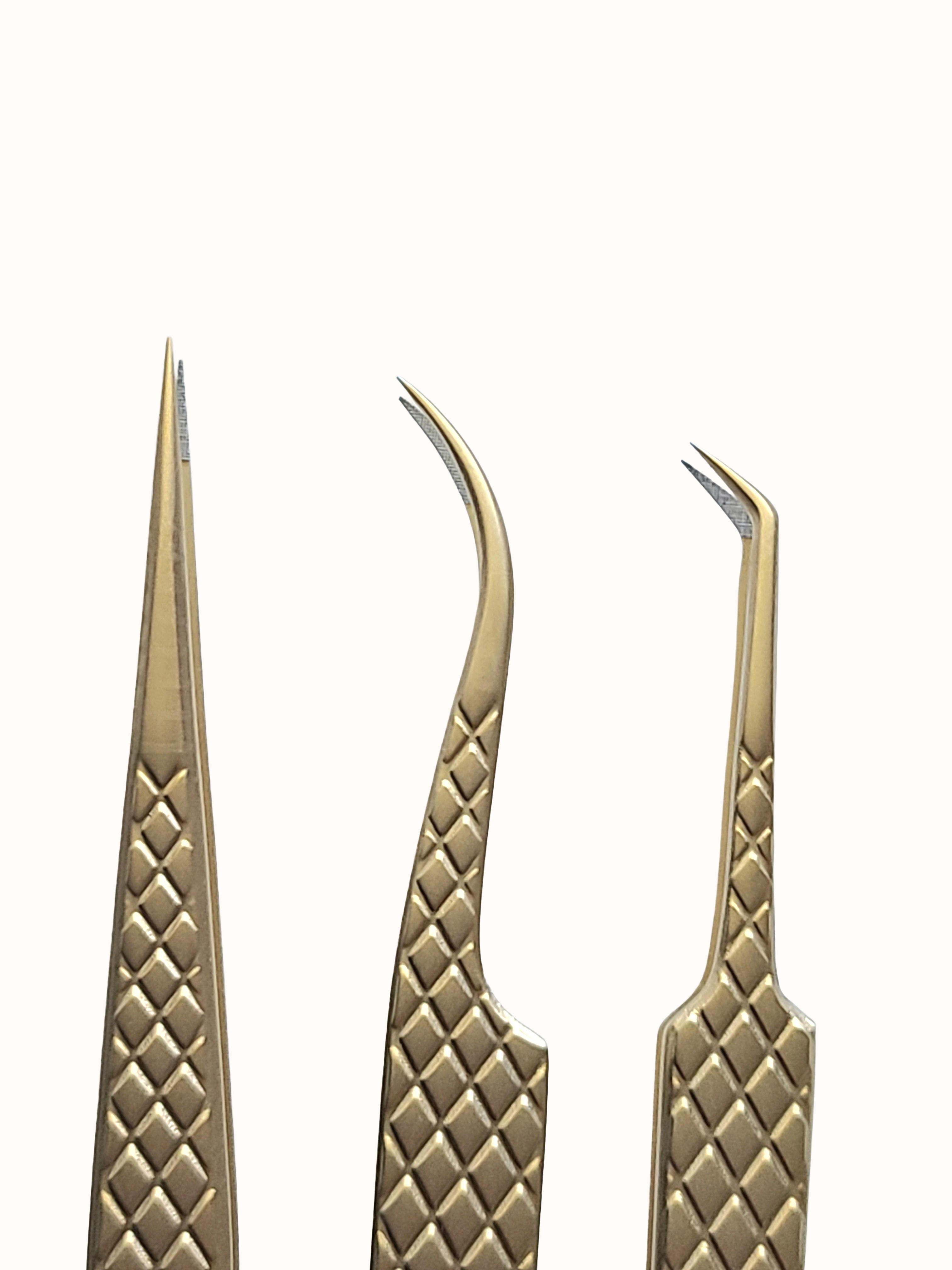 Eyelash extensions tweezers fiber tip 3 pieces