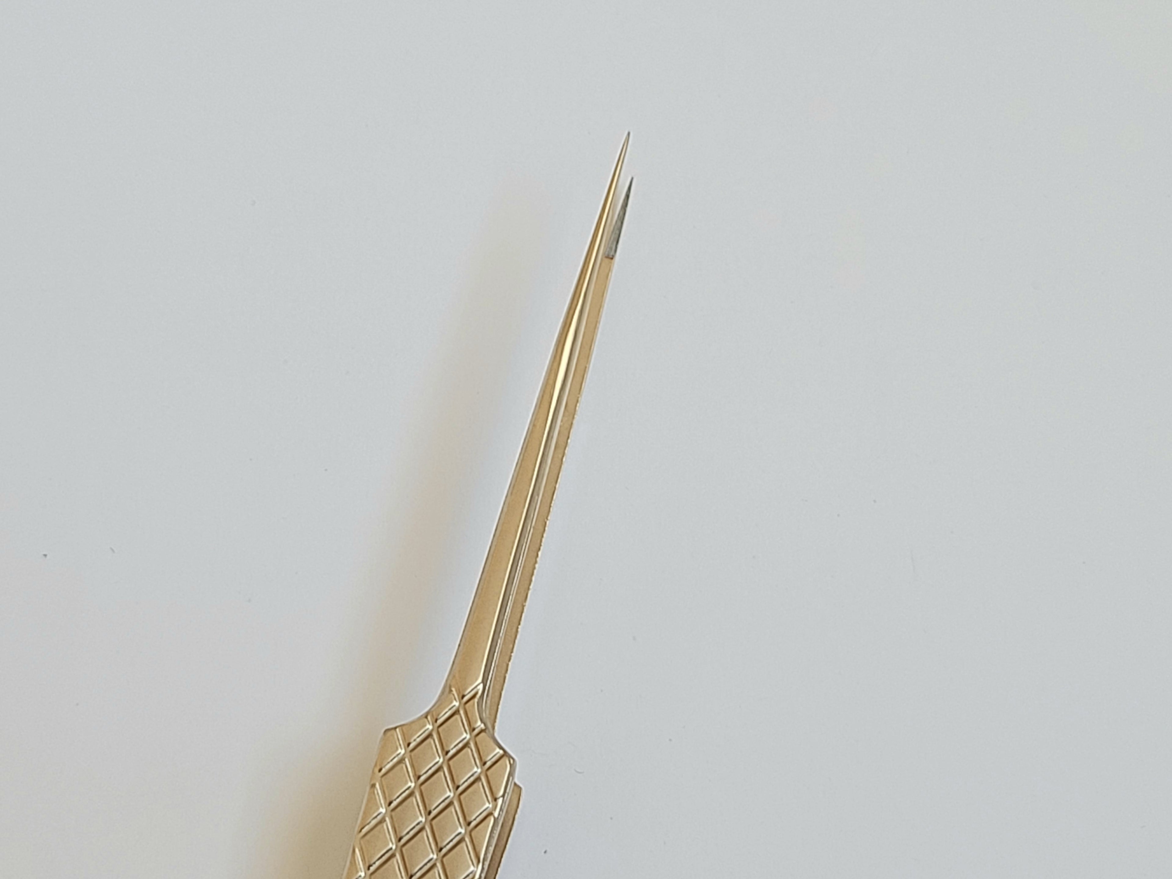 Fiber Tip Eyelash Extensions Tweezers Golden, Eyebrow Tweezers Grip