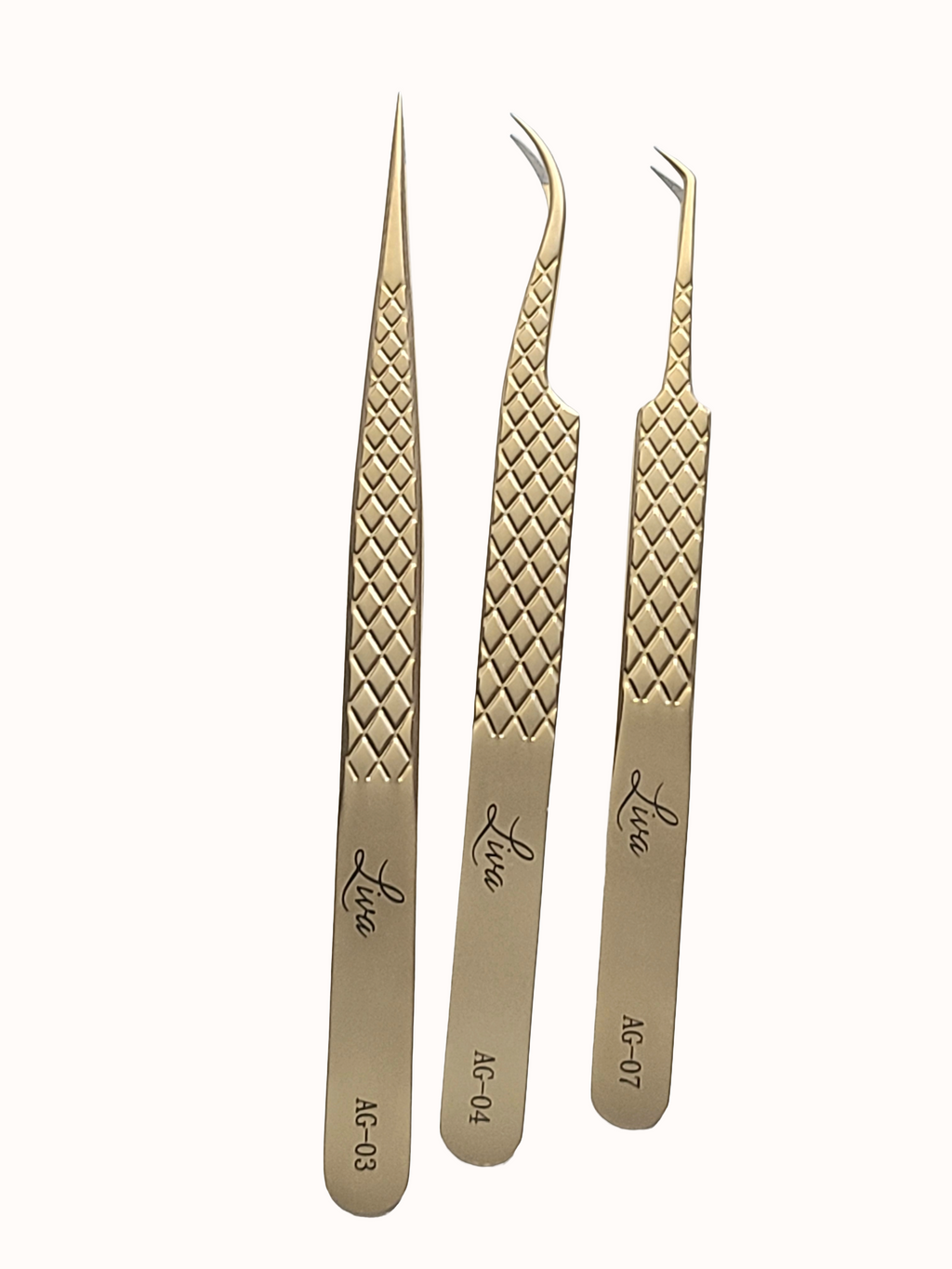 Eyelash extensions tweezers fiber tip 3 pieces