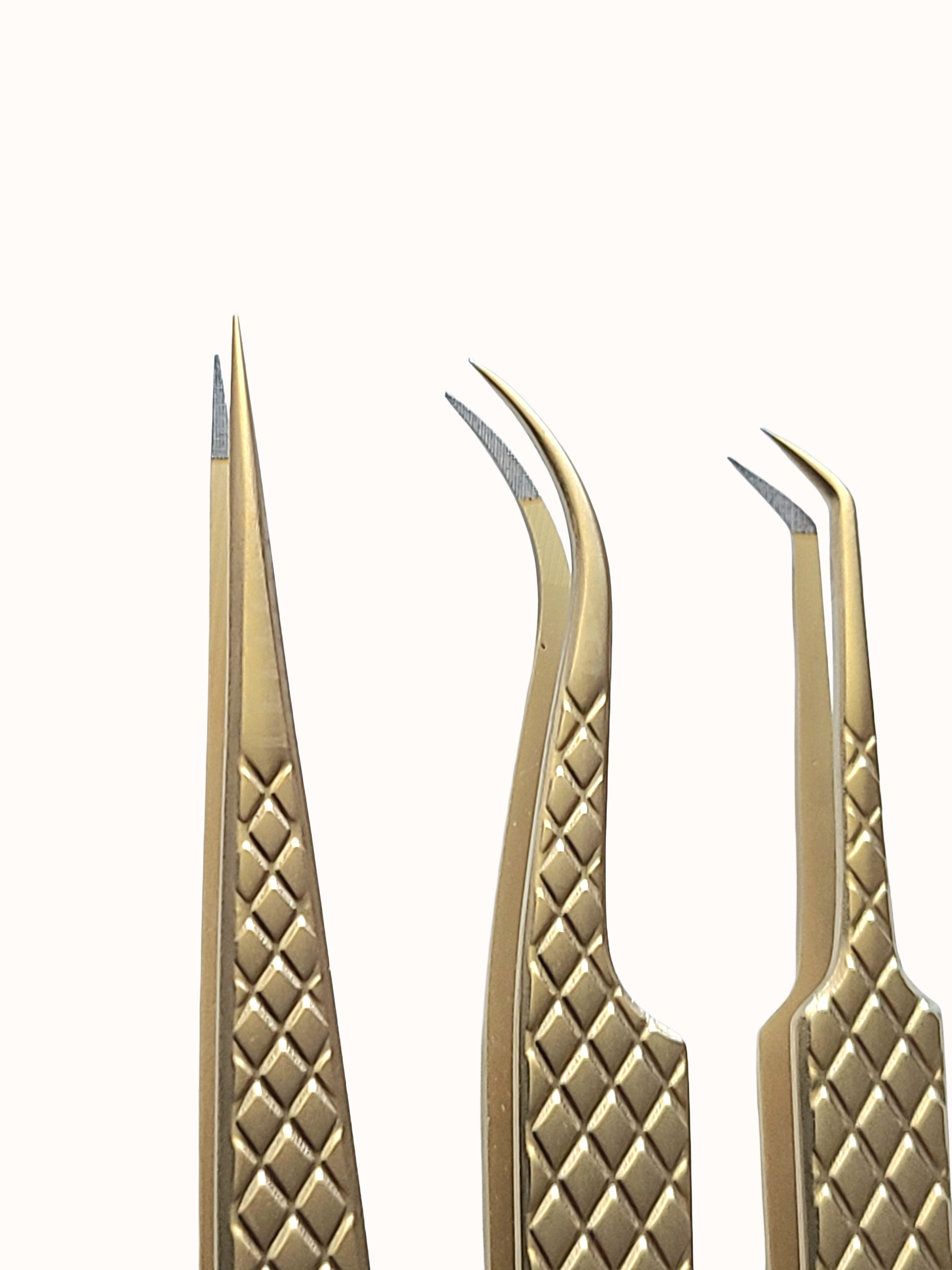 Eyelash extensions tweezers fiber tip 3 pieces