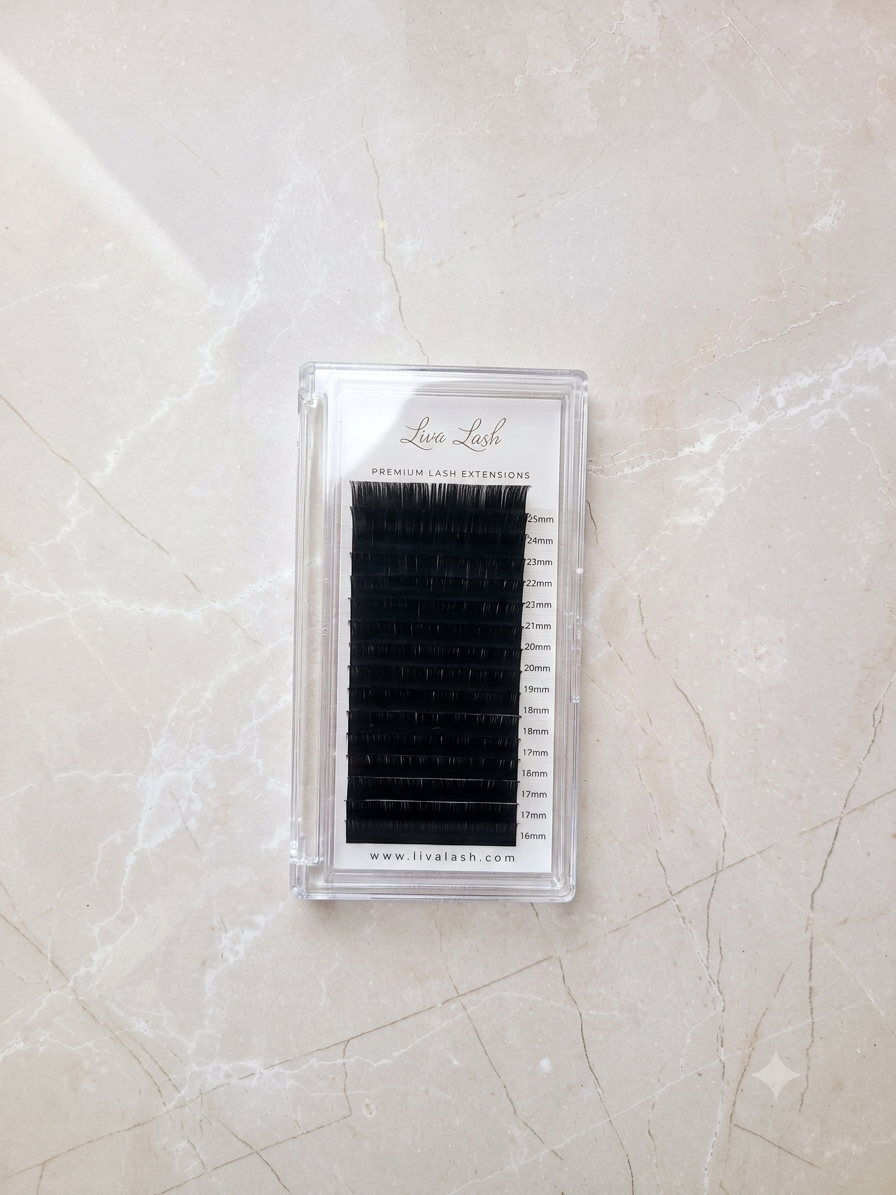 Volume Eyelash Extensions 16 - 25 mm, CC curl, 0.05 Thickness. Extra long