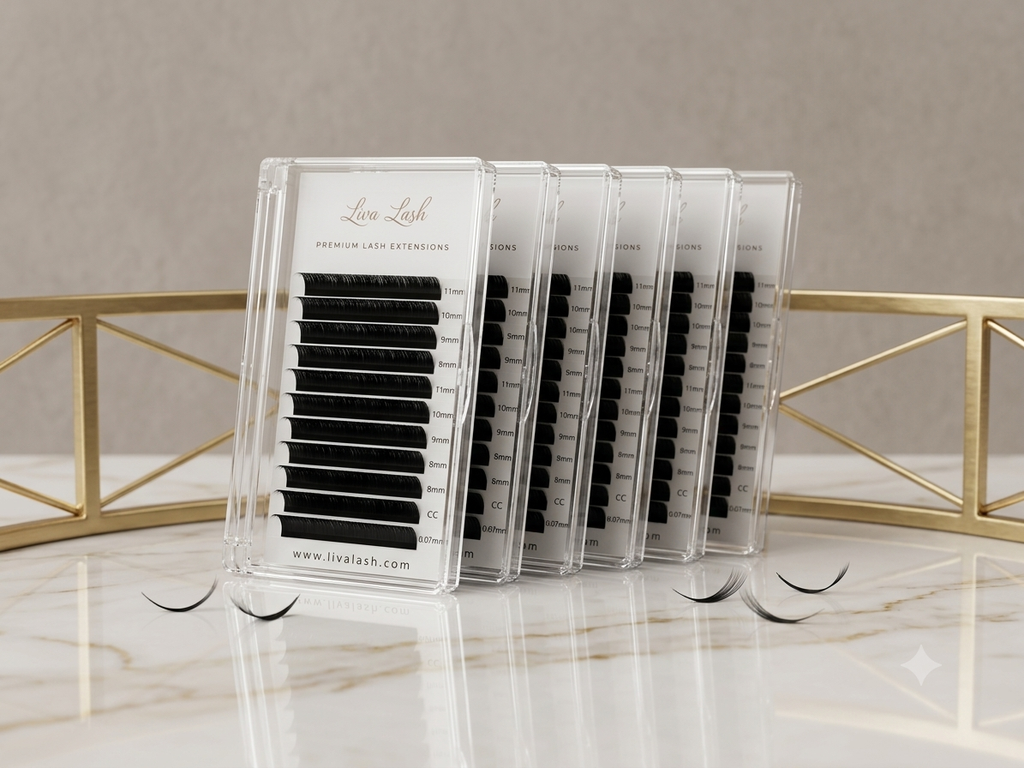 W 3D Eyelash Extensions 7 trays CC curl