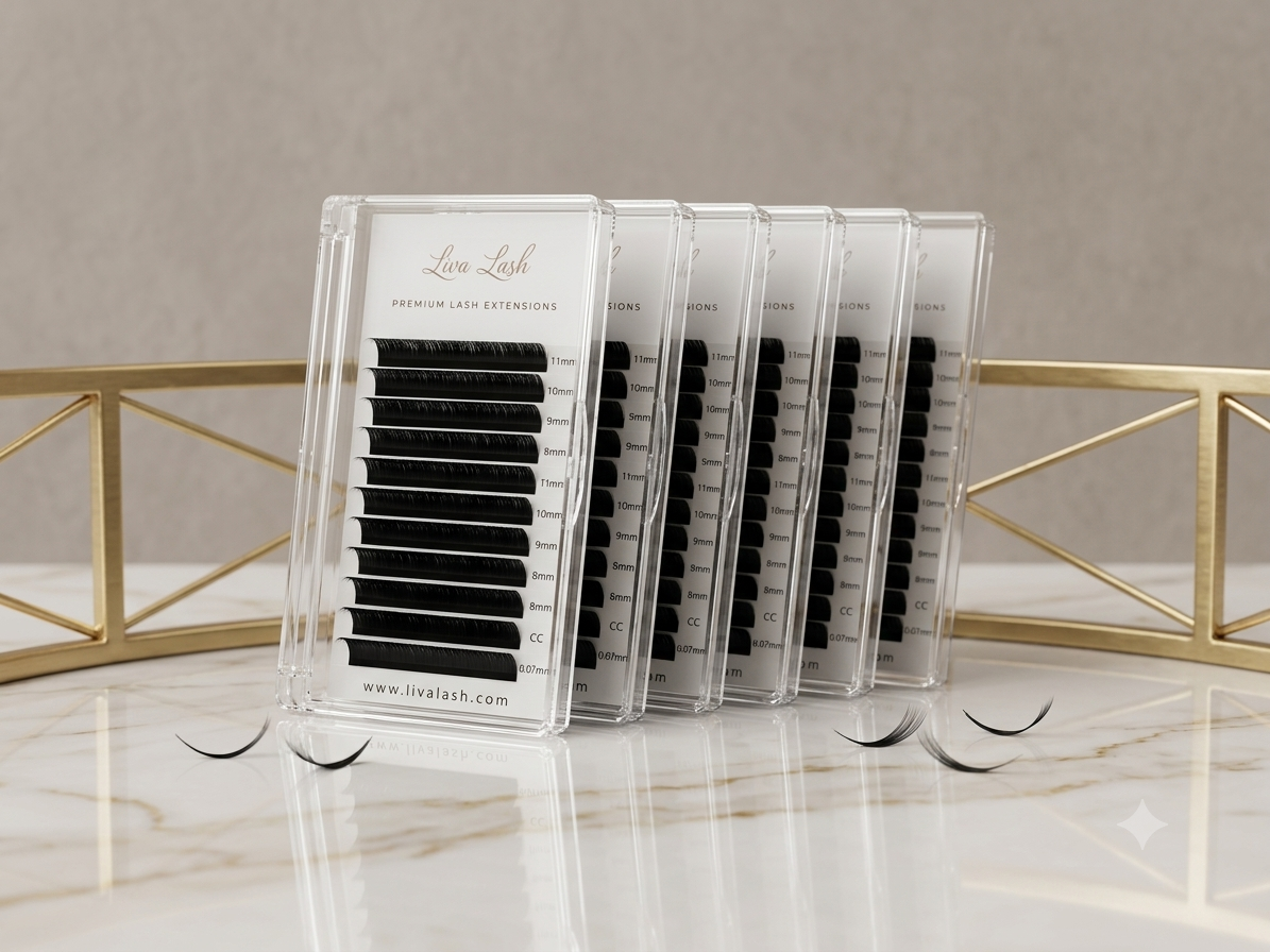 W 3D Eyelash Extensions 7 trays CC curl